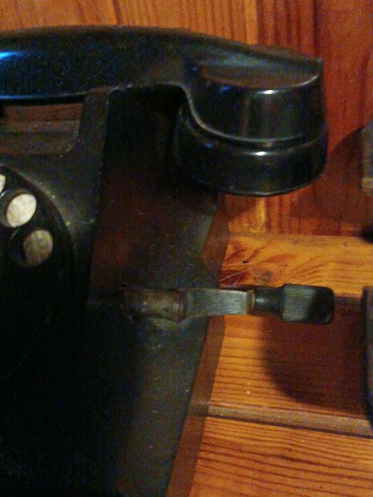 Zabytkowy telefon 1940 z ruchomą tarczą oryginalny