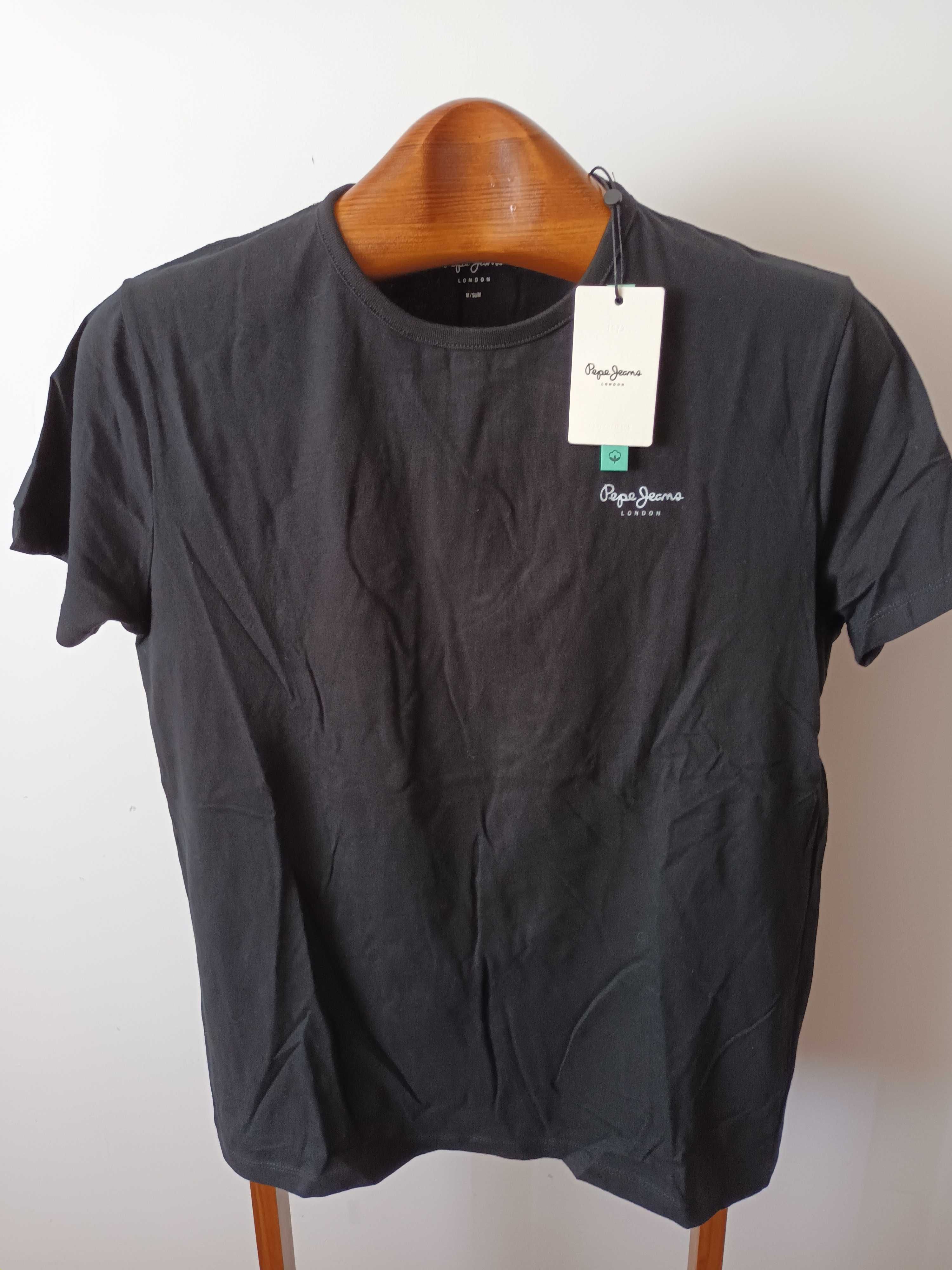 3 T-Shirts Pepe Jeans Tamanho M e L Slim Fit NOVAS