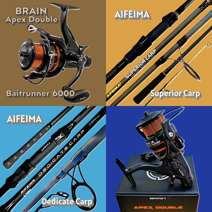 Комплект вудилище AIFEIMA Dedicate Carp + катушка Bhain Apex Double