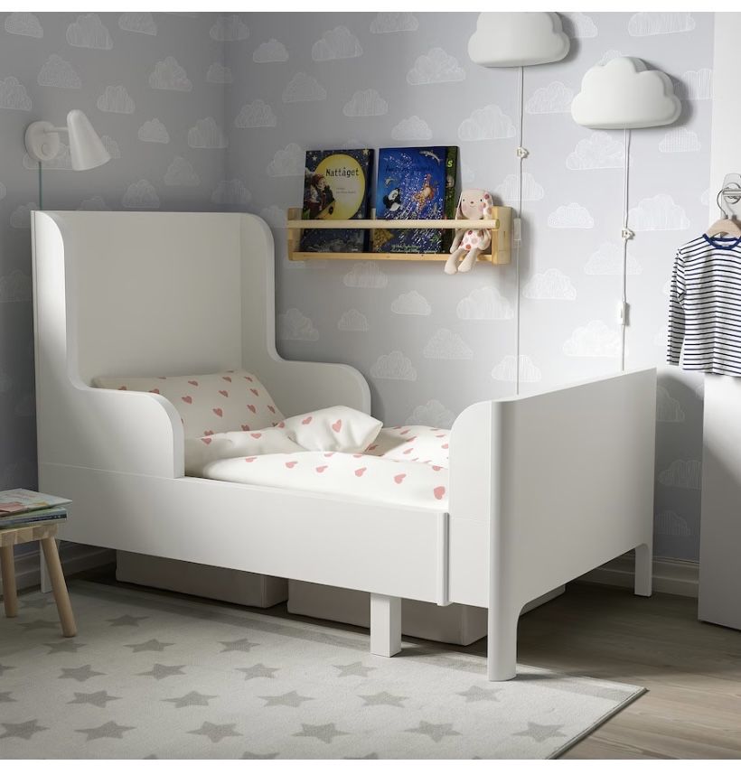 Cama extensível + colchão + acessórios IKEA