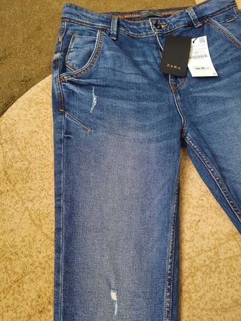 Джинсы джинси ZARA укороченые зауженые стильные slim fit W31