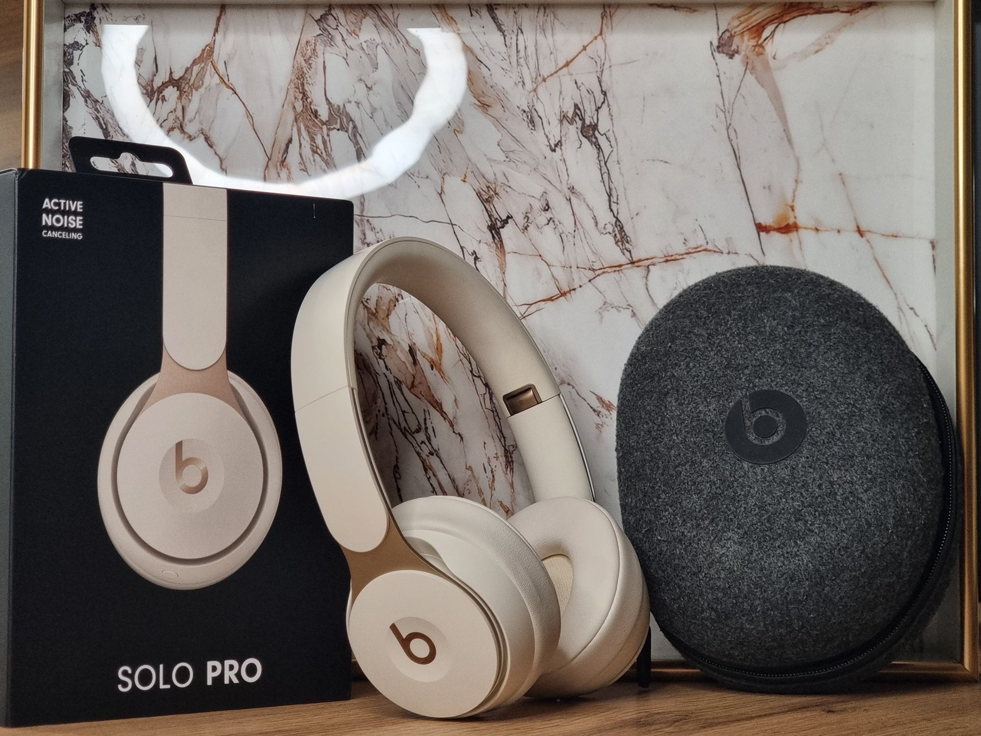 Słuchawki Beats Solo Pro Wireless bezprzewodowe gold white