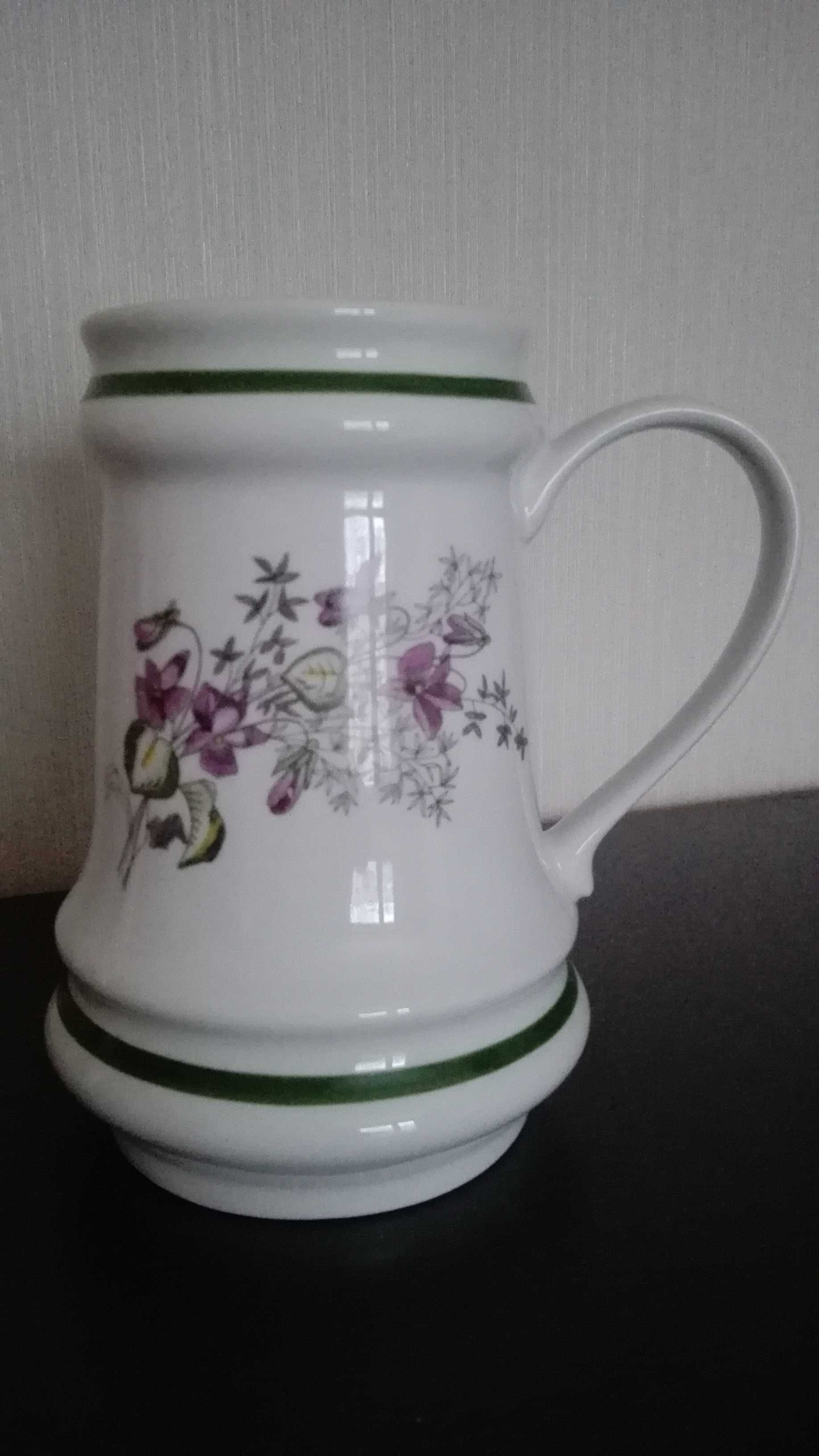 Kufel, dzbanek, stara porcelana Ćmielów, 100% porcelana