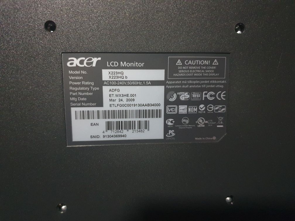 Monitor acer X223HQ