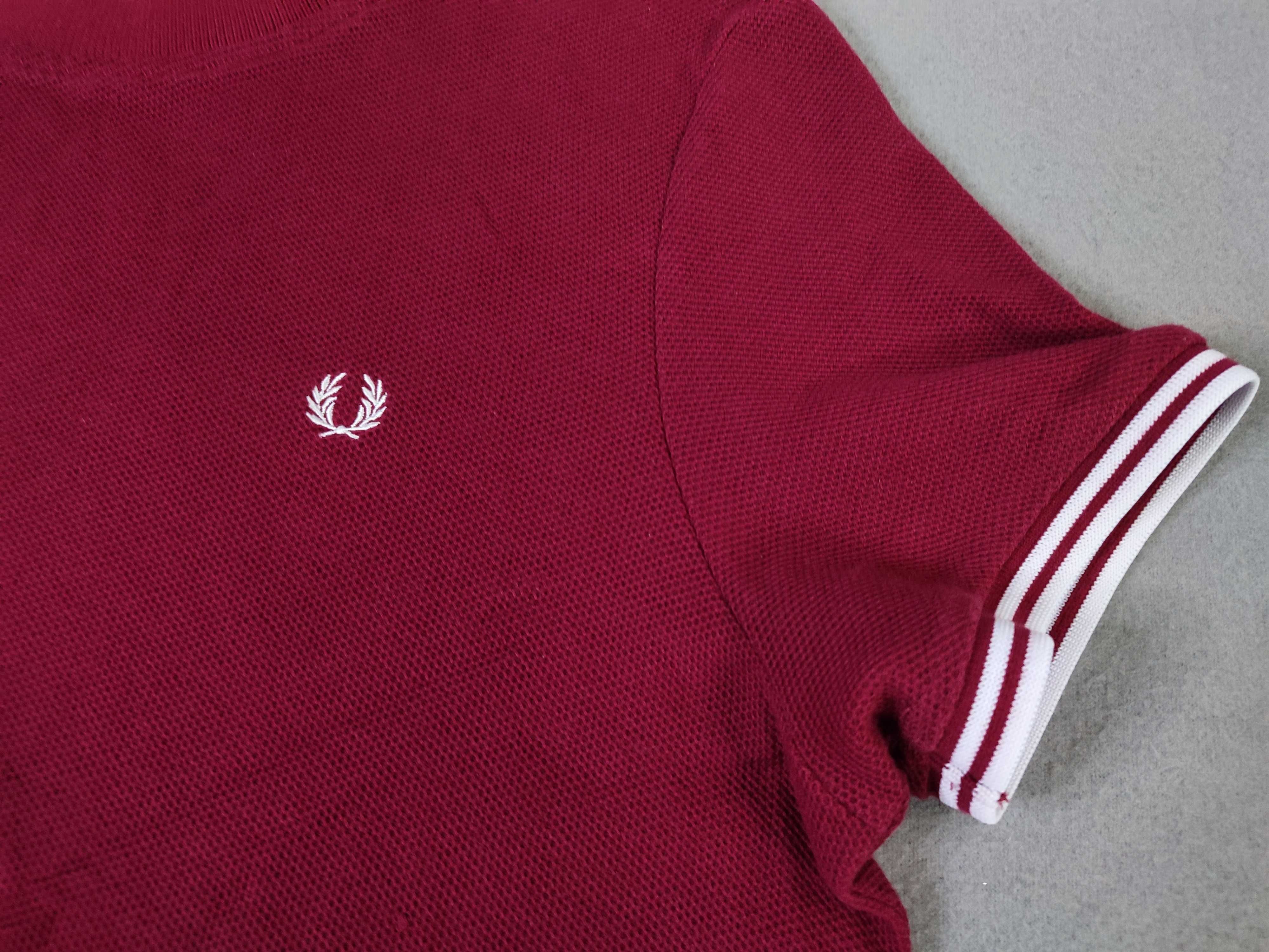 Женская футболка поло бордовая Fred Perry, р.42 (M), оригинал