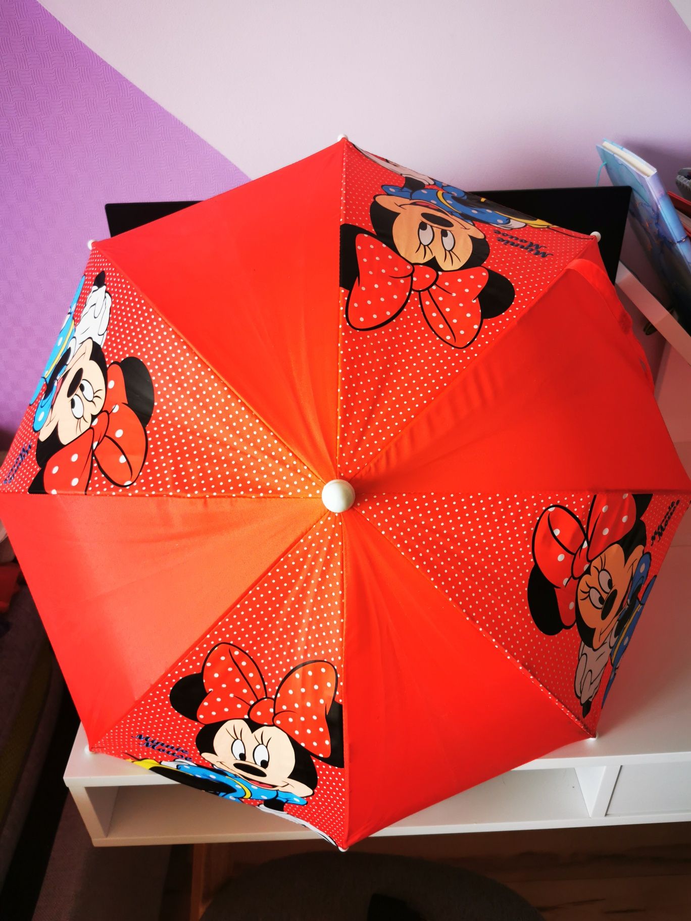 Disney оригинал детский зонт 60см красный Микки Мини Маус Minnie Mouse