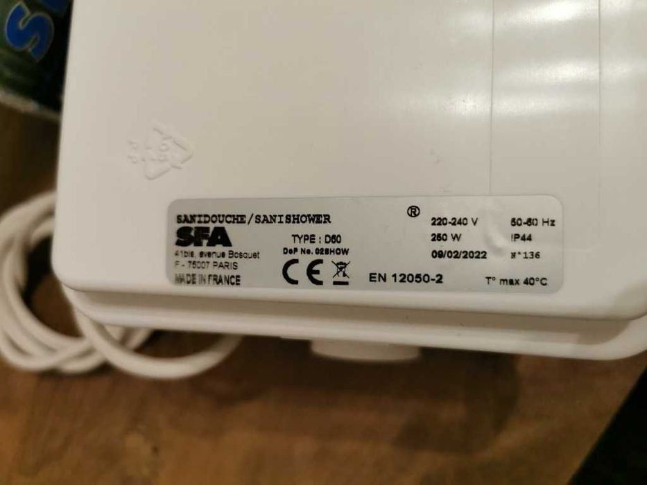 Pompa do ścieków wanna prysznic umywalka SFA SANIDOUCHE