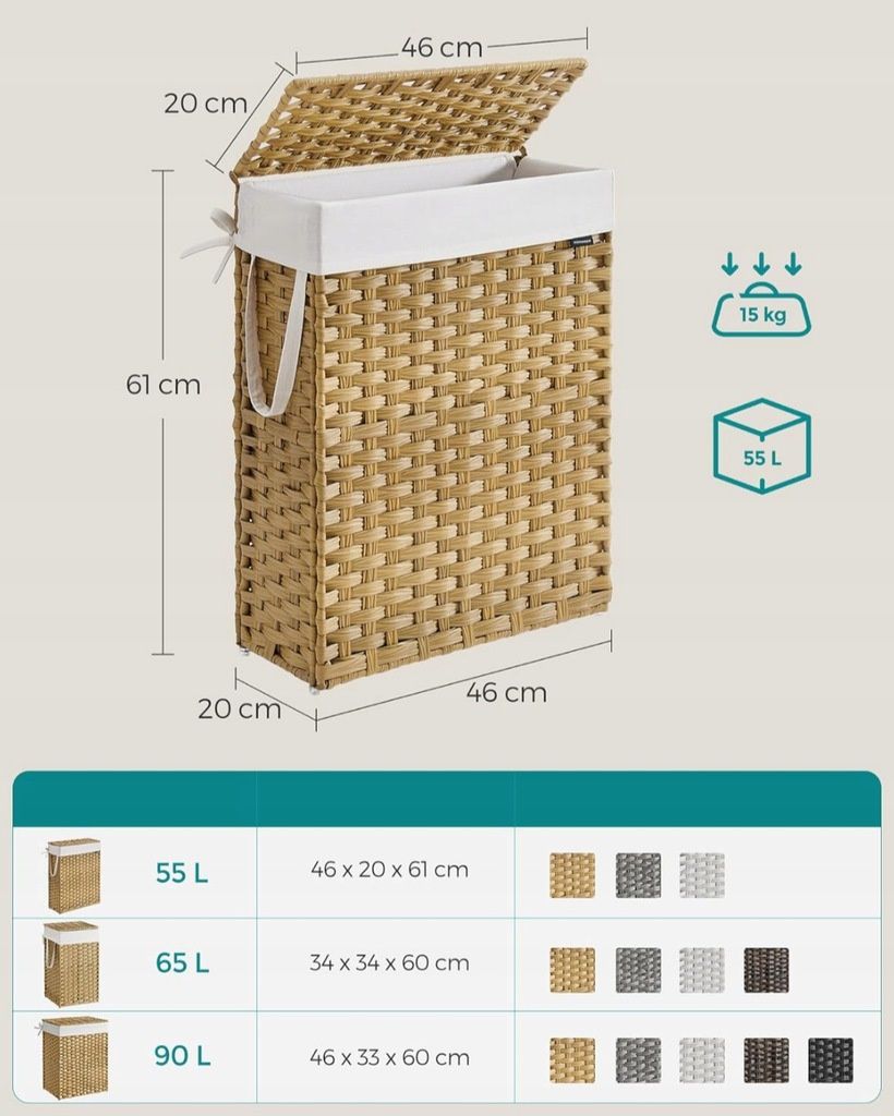 Kosz na pranie Songmics 55l