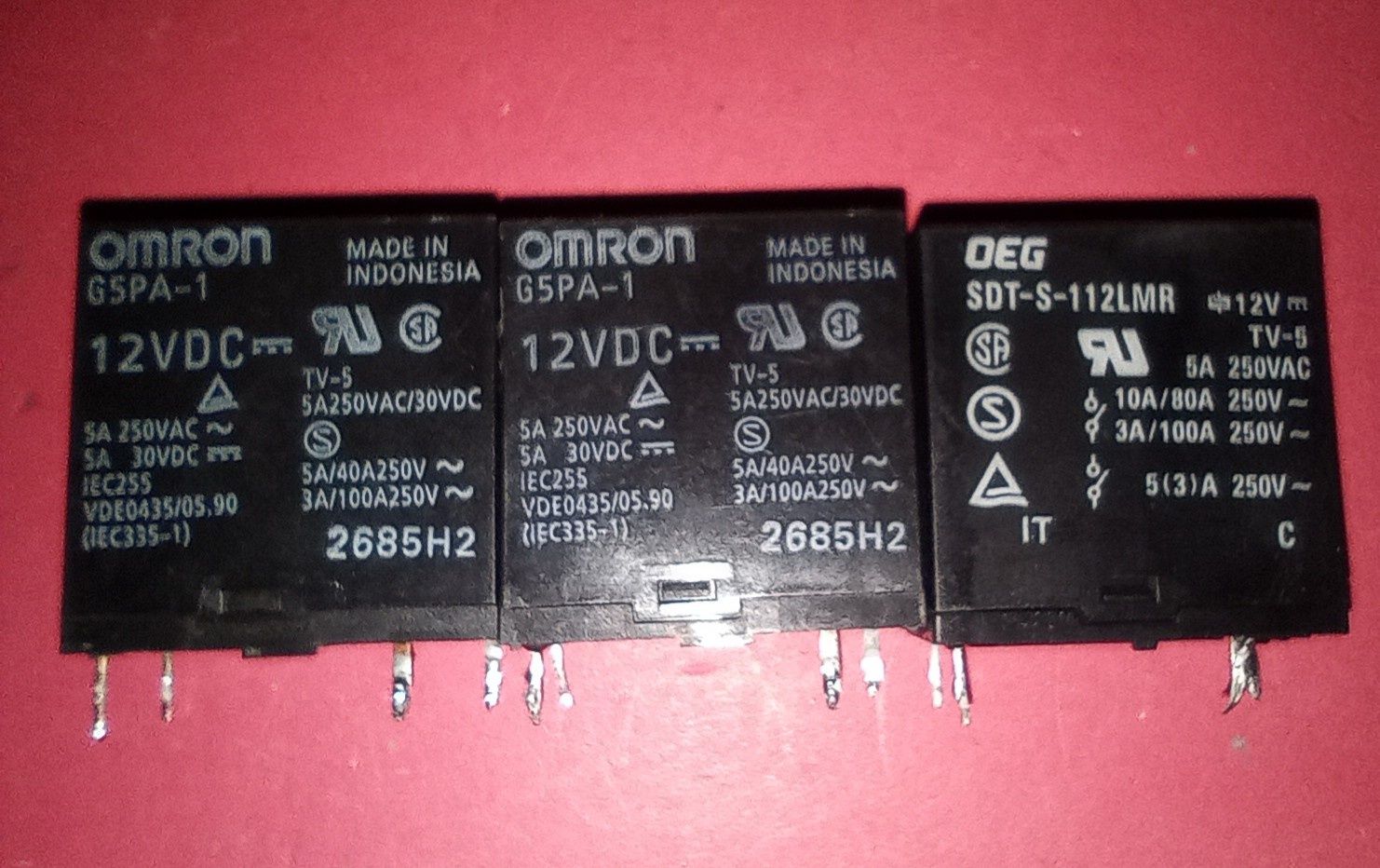 Лот 3 шт за 35 грн Реле 12V 5A
