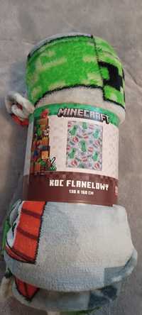 Minecraft koc flanelowy 130x160cm