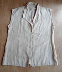 Nanu Nana Len rayon Bawełna kremowa bluzka koszula r. L/XL Casual
