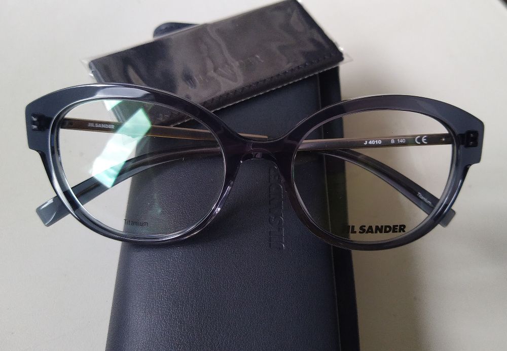 Новые очки Jil Sander оригинал титановая оправа премиум полупрозрвчные
