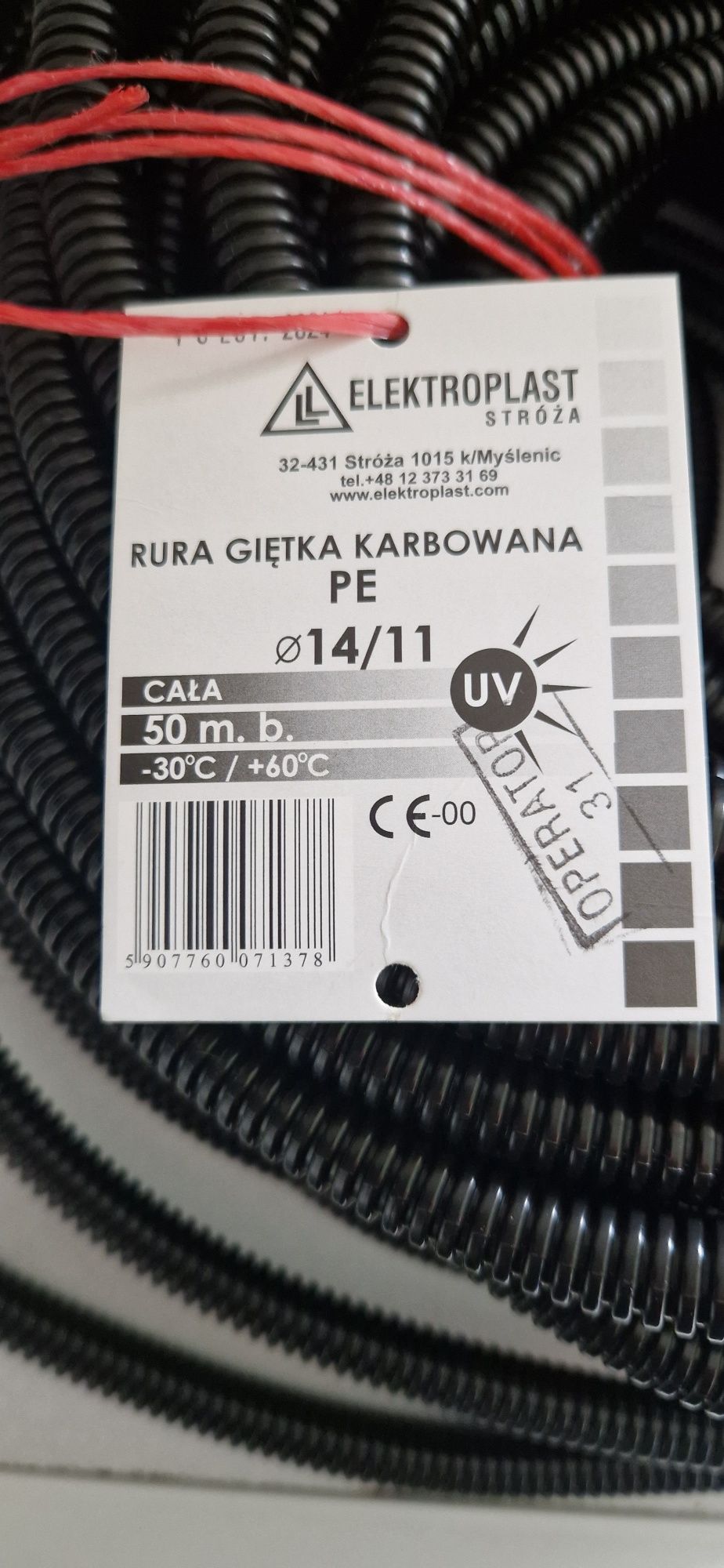 Rura giętka karbowana peszel UV 14/11