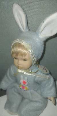 Stara zabawka - lalka porcelanowa Bunny Babies by Regncy figurka