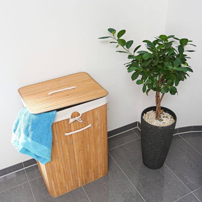 Bambusowy Kosz wolnostojący na pranie Relaxdays 83l naturalny
Bambusow