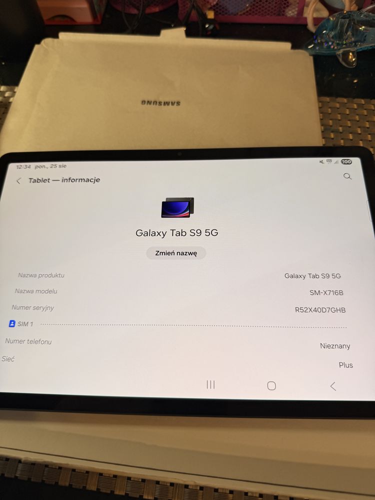 Samsung galaxy tab s9 5g 8/128 gb 120 hz