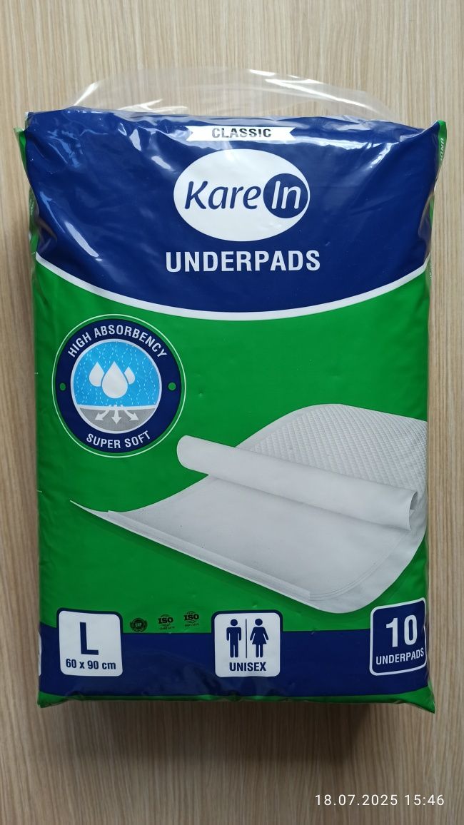 Podkłady na łóżko 60x90 cm - 4 paczki x 10 szt