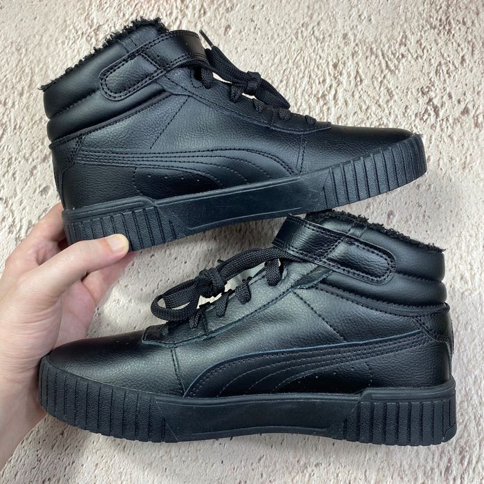 оригінал нові зимові жіночі кросівки puma carina 2.0 black winter