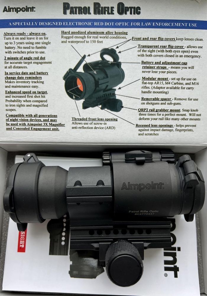 AIMPOINT AB patrol rifle optic