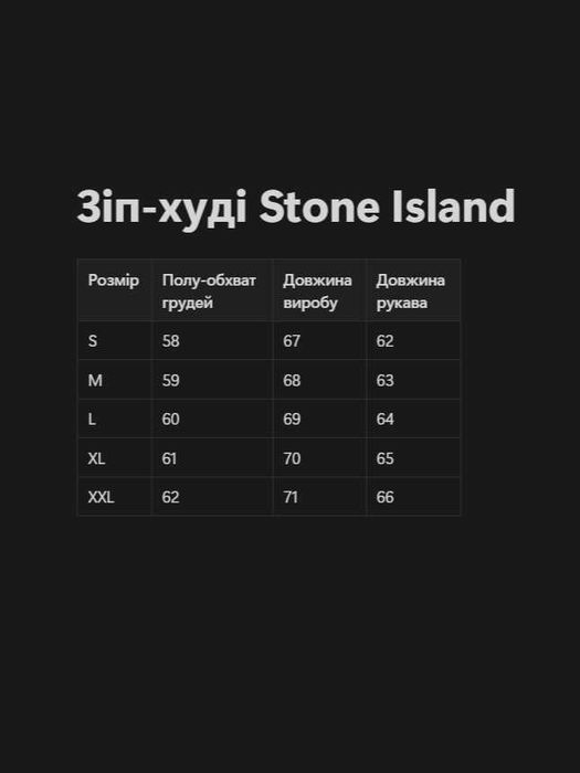 Чорне зіп-худі Stone Island базова зипка стон айленд