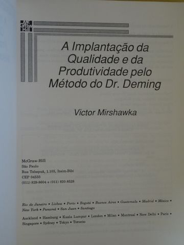 Implantação da Qualidade e da Produtividade pelo Método do Dr. Deming