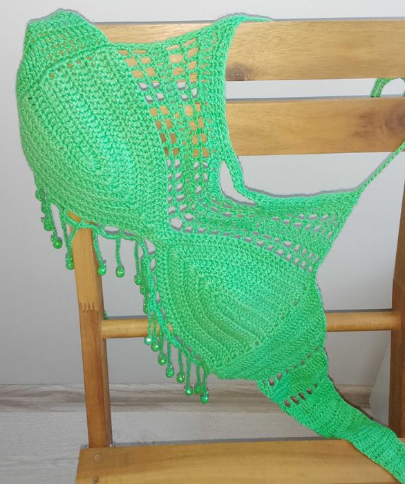 Top plażowy na szydełku