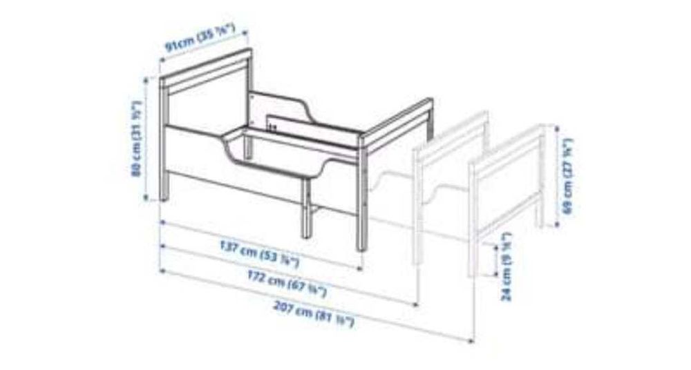 Cama criança extensível