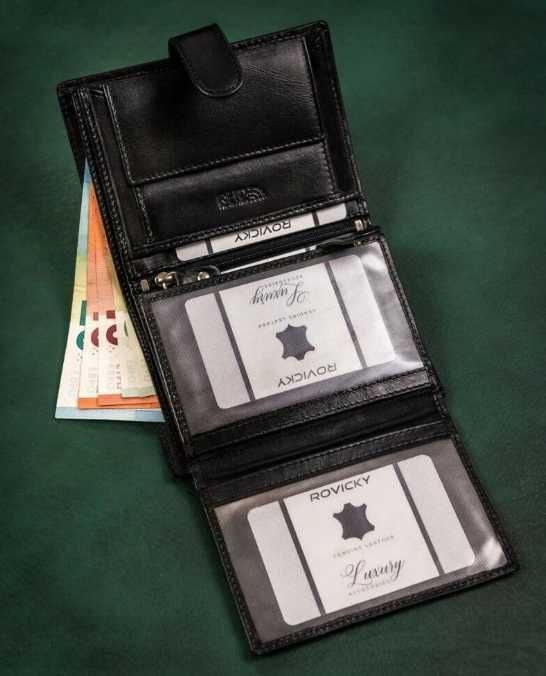 Rovicky portfel skóra naturalna czarny R-SET-M-N4L-KCS BLAC ttst741