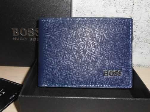 HUGO BOSS Оryginalny nowy PORTFEL MĘSKI, skóra, Włochy 658-7