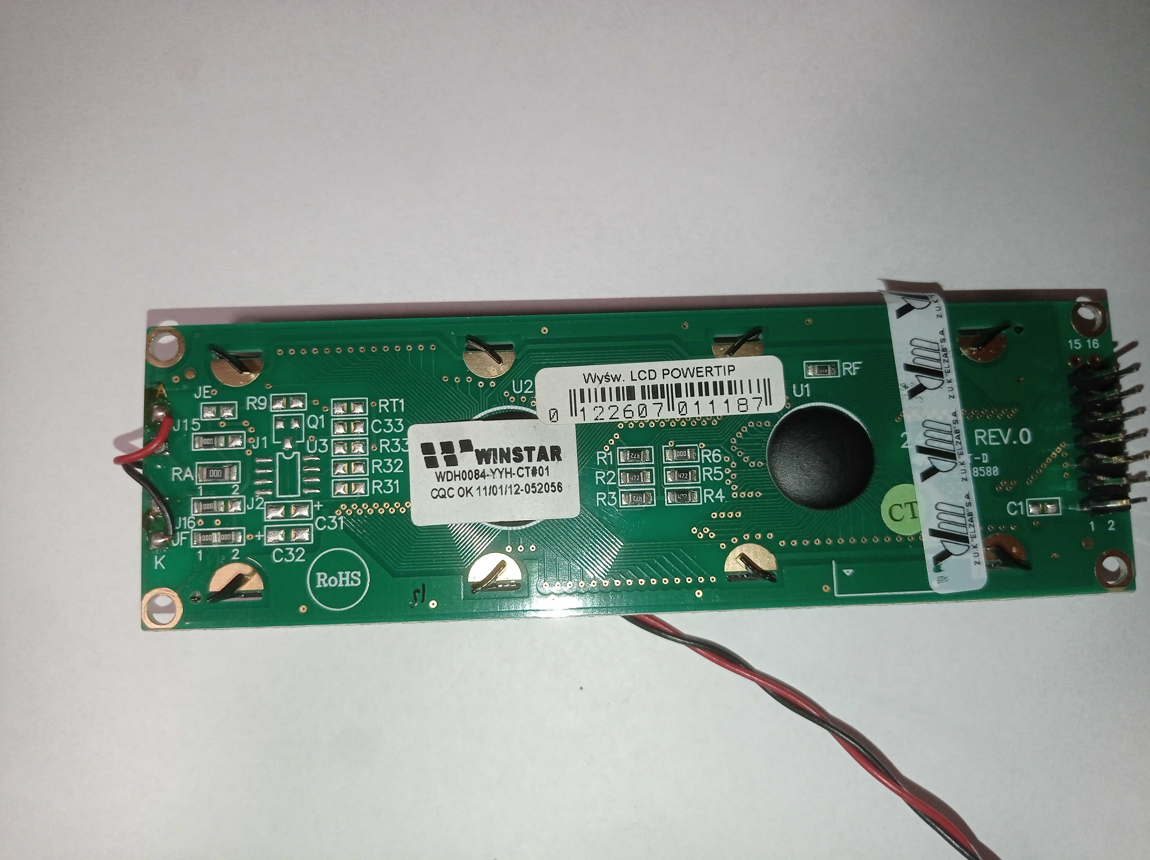 Wyświetlacz LCD 2x16 WinStar WDH0082