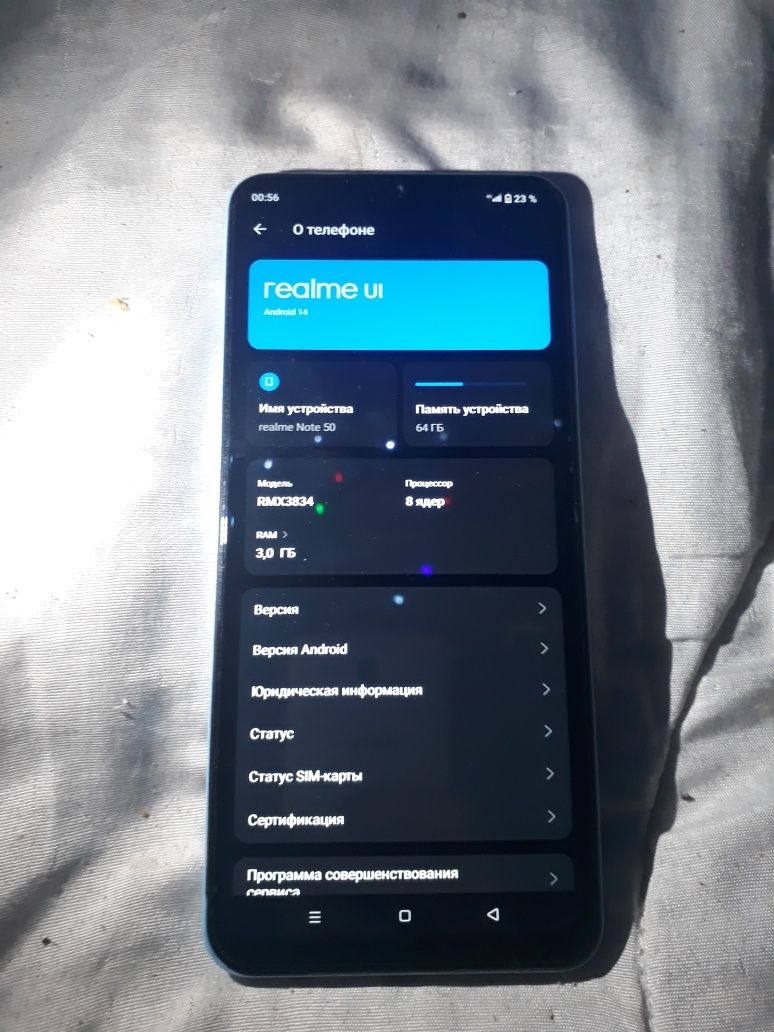 Realme note 50 3+4/64