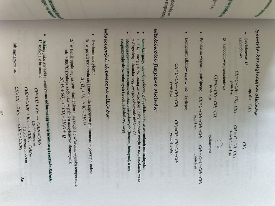 Notatki dla maturzysty chemia organiczna
