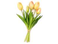 Tulipan sztuczny tulipany silikonowe bukiet 5 sztuk ŻÓŁTY RÓŻOWY