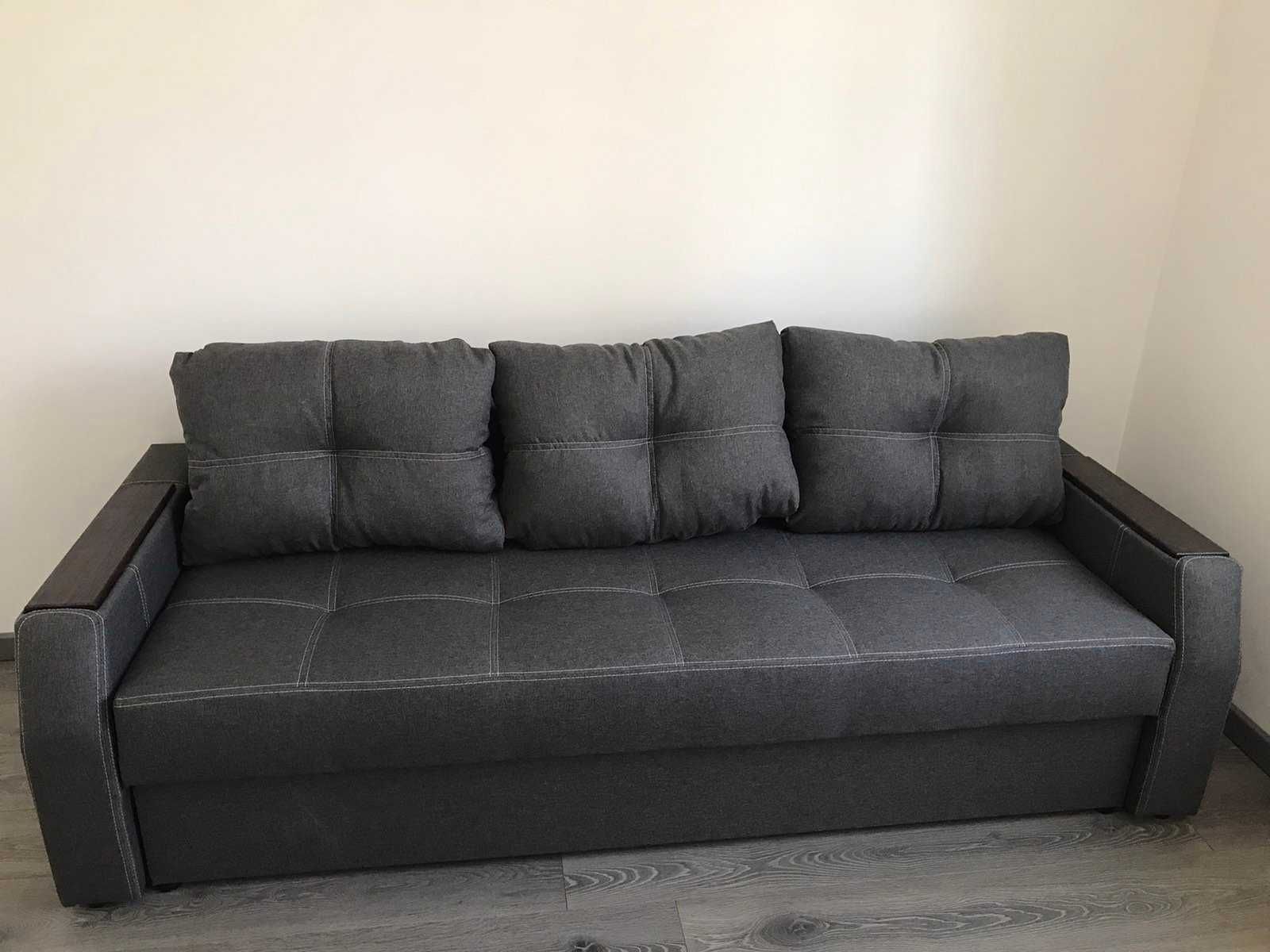 Сірий диван, Розкладний диван спальний, Новий диван для кімнати