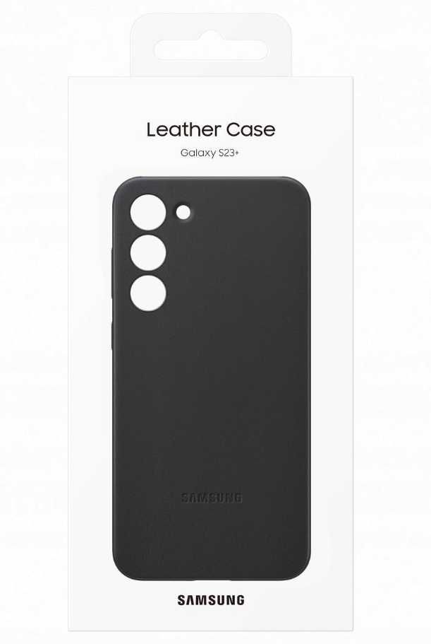 Etui Samsung Leather Cover Case black / czarne do Samsung Galaxy S23+