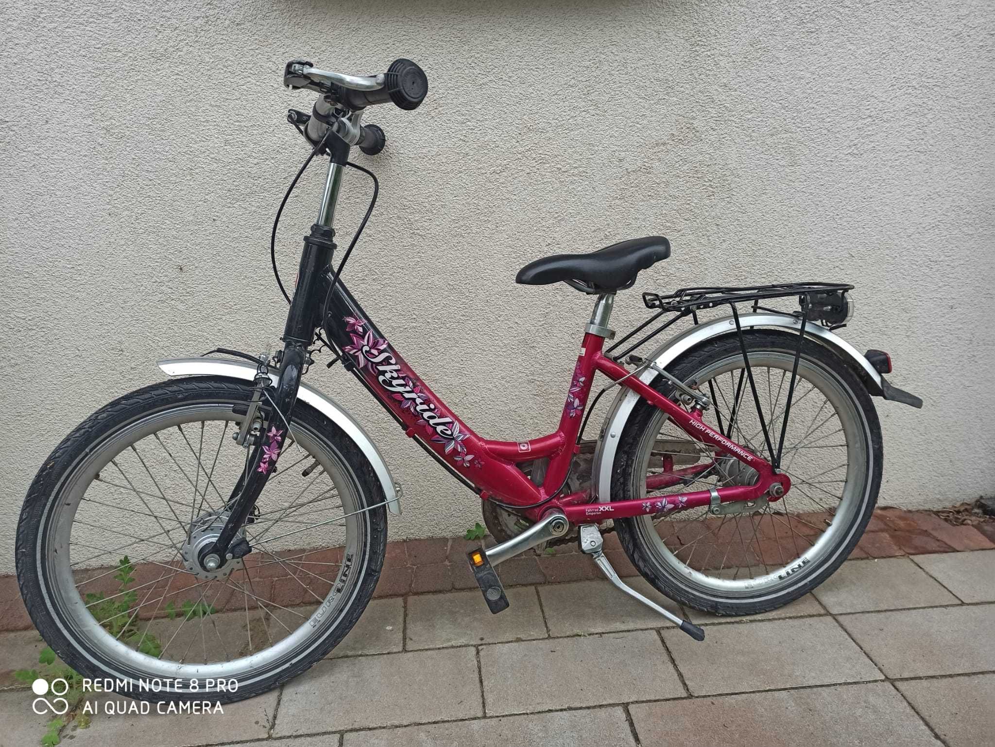 Rower dla dziewczynki, skyride, koła 20cali