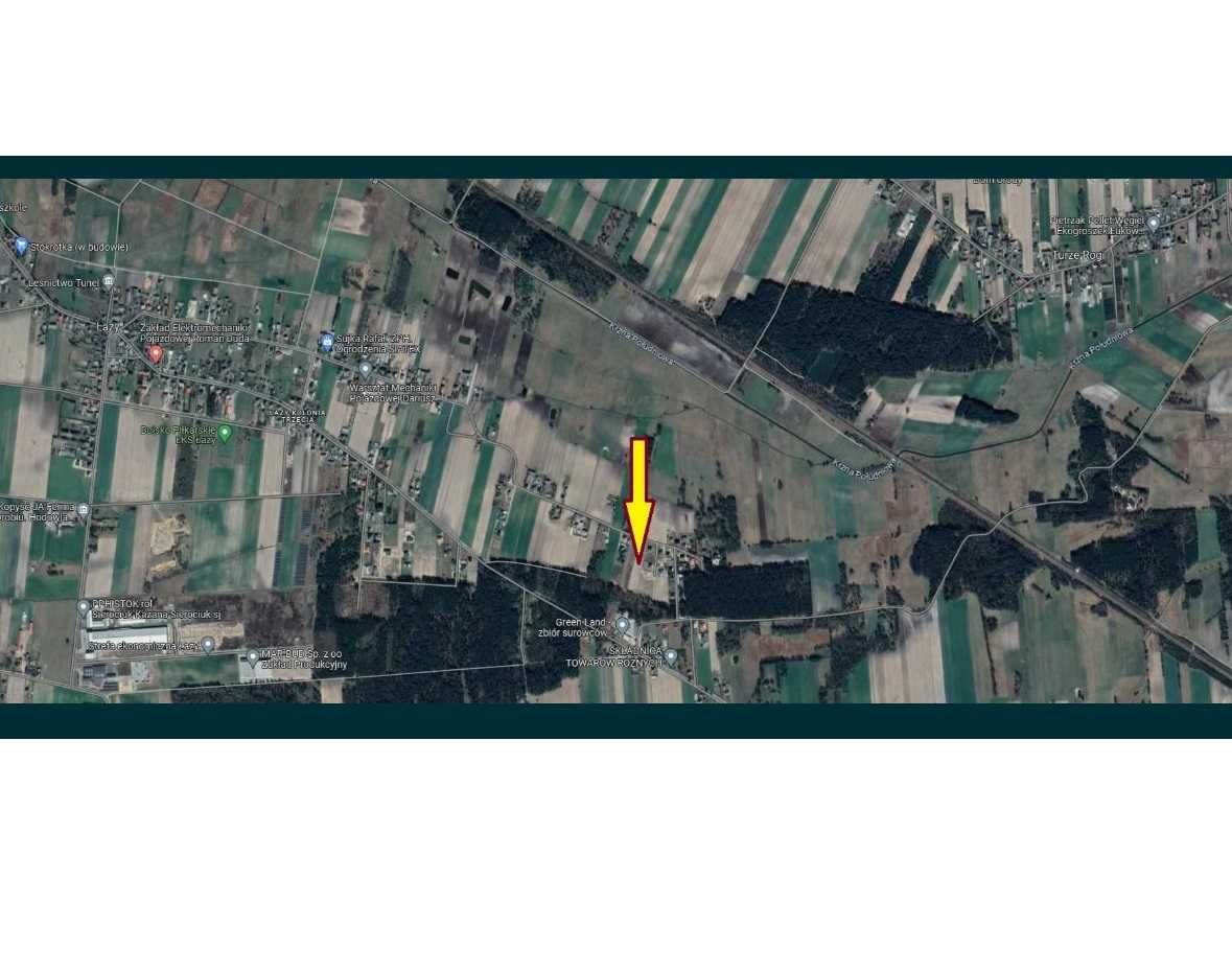 Działka budowlana Łazy obok Łukowa 1186m2