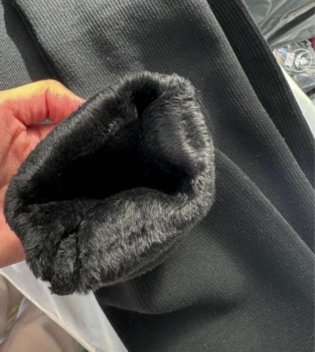 Лосини жіночі рубчик безшовні теплі з хутром ТЕРМО М-6XL