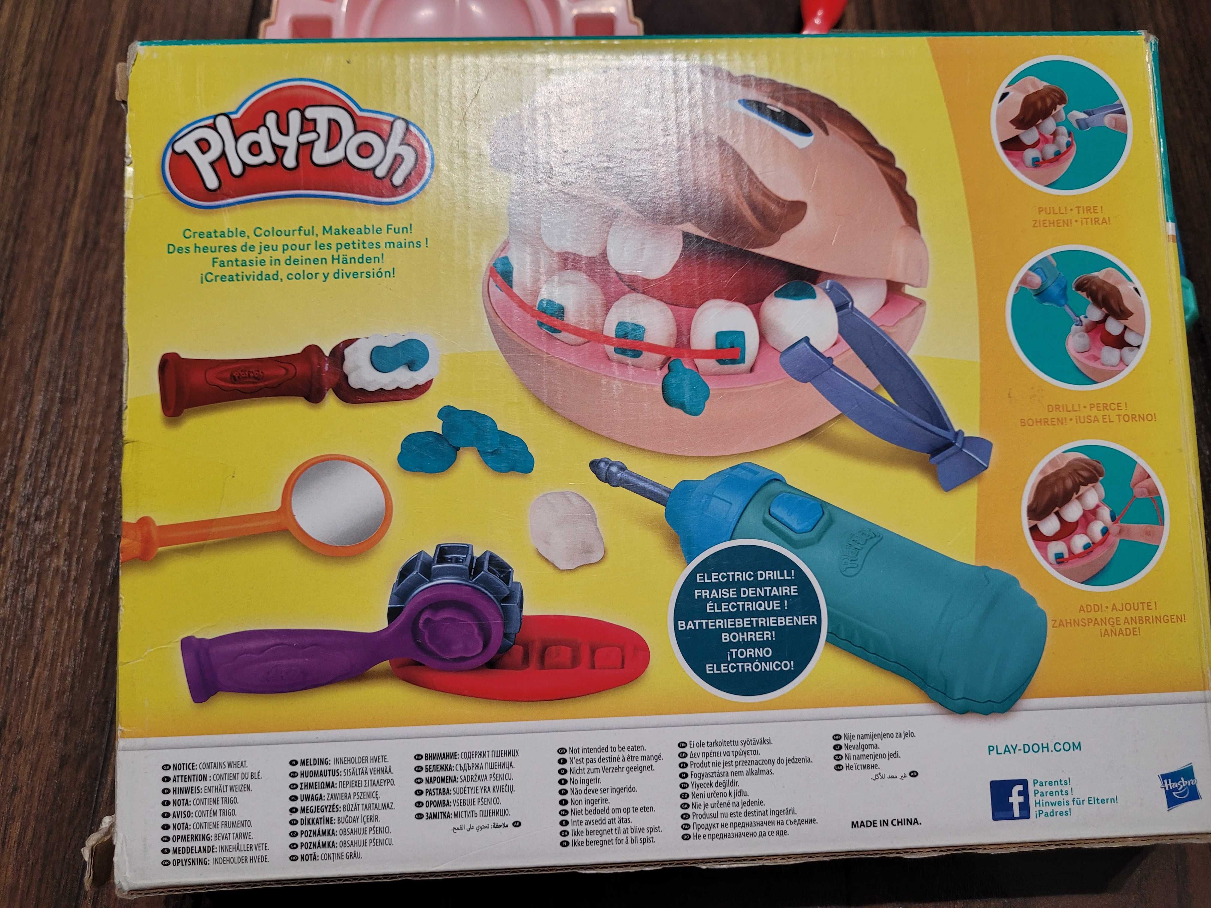 Zestaw Play-Doh, Playdoh, dentysta, kompletny, ciastolina