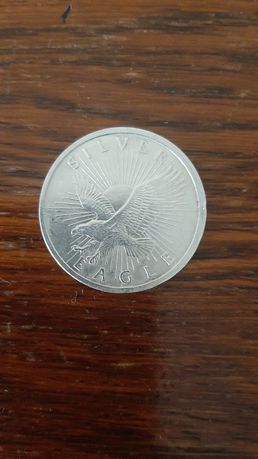 Серебряная монета .999 пробы, 1/2 унции, серебряный орел