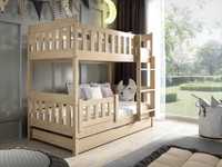 Piętrowe łóżko dziecięce z szufladą LILA + materace w cenie