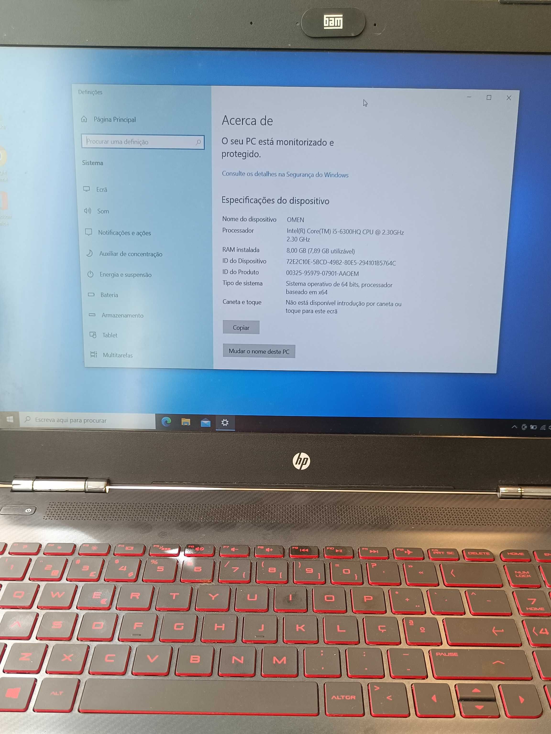 Portátil OMEN da HP - 15-ax004np
