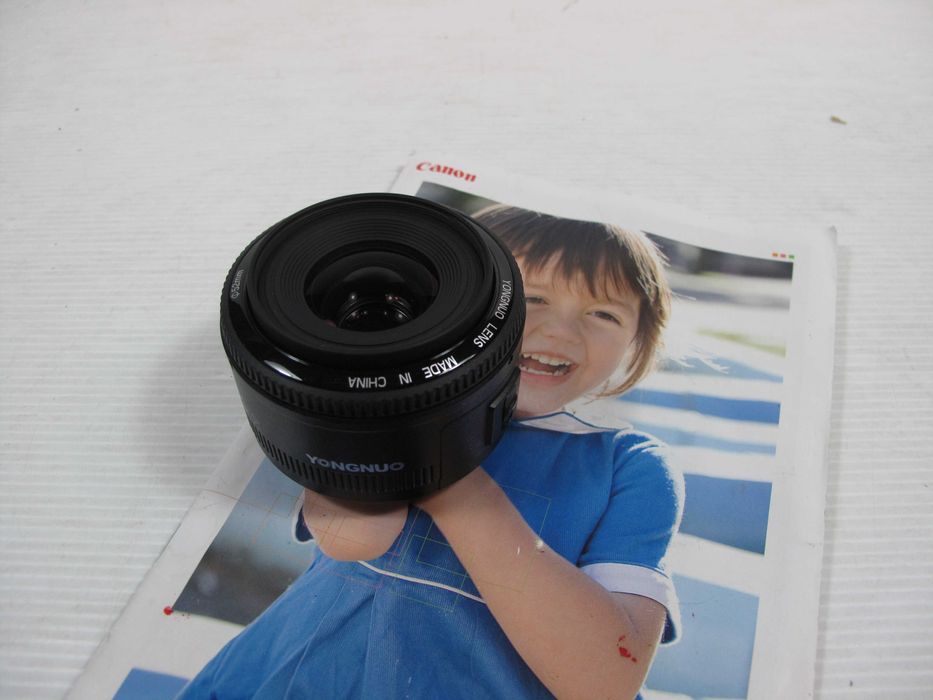 Yongnu 35mm F2, estado TOP veio com máquina para Canon
