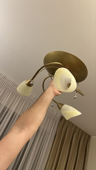 Żyrandol/ Lampa mosiężna