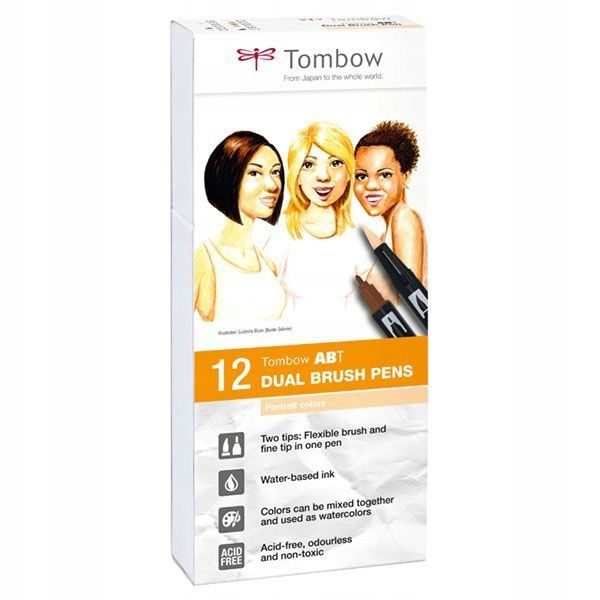 cienkopisy dwustronne tombow 12 szt.