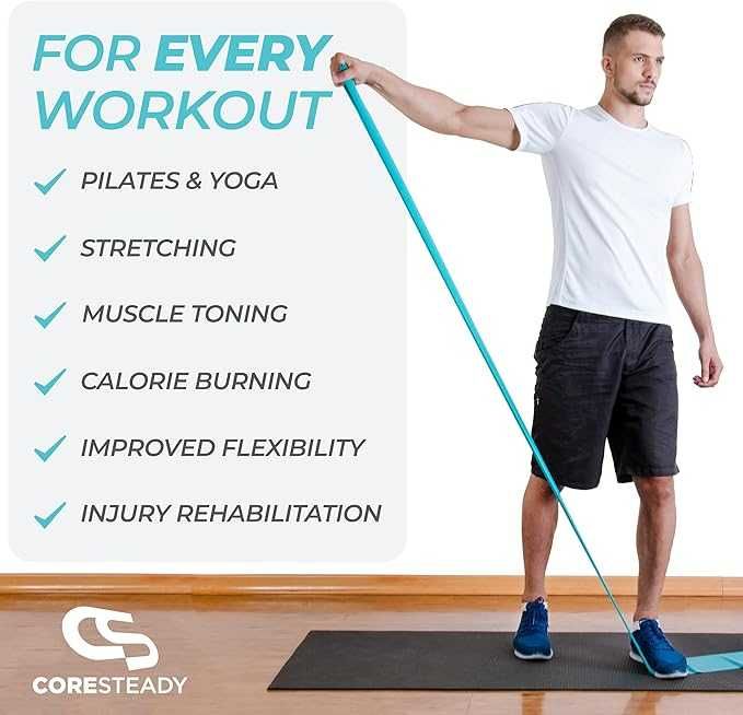 Coresteady Taśmy do fitnessu 5 sztuk do pilates jogi treningu siłowego