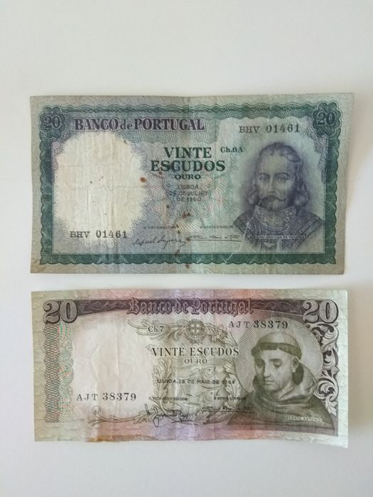 Moedas e notas Escudo