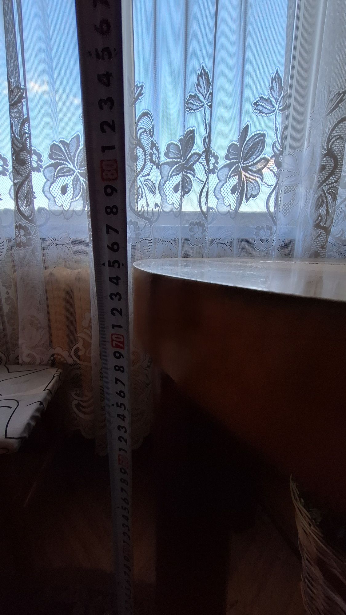 Zestaw stół drewniany okrągły i krzesła