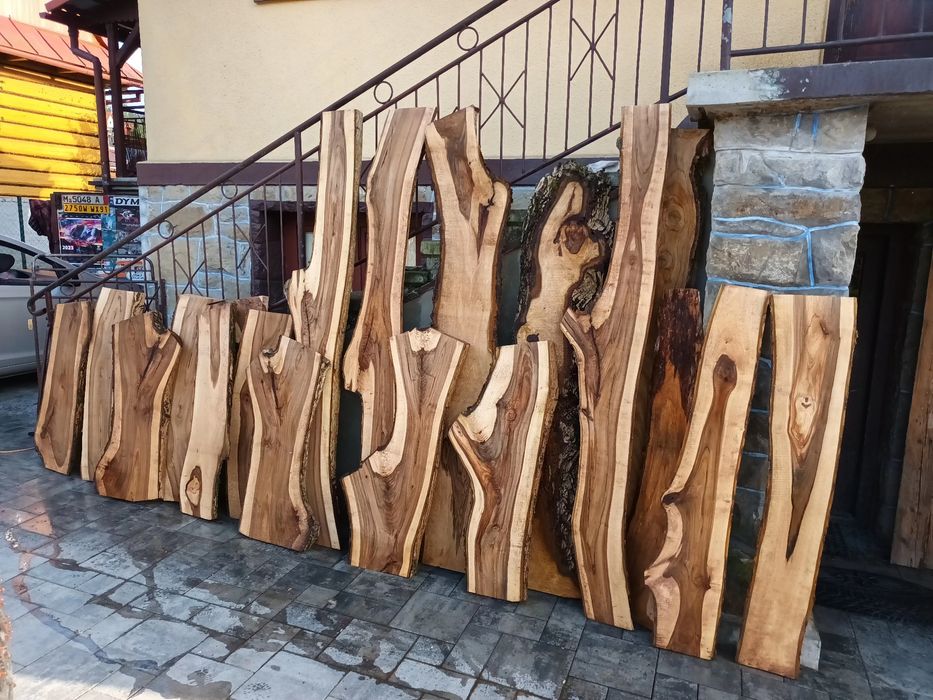 Deska drewno orzech wloski deski foszt tarcica monolit Brus stół zegar