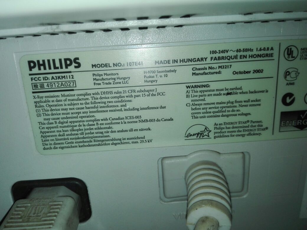 Monitor Philips 107es